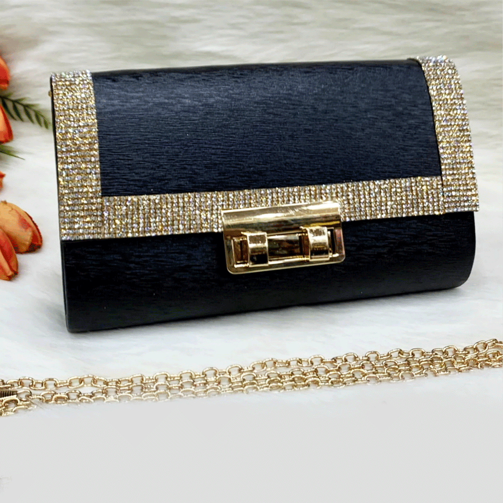 Fancy Black Clutch Stylish  for Women & Unique Design Ladies bag