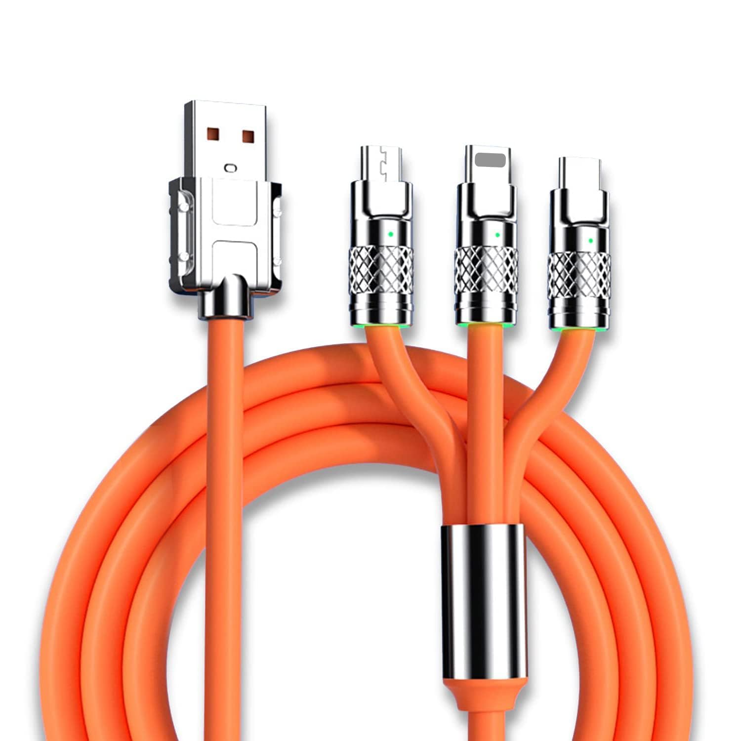 3 in 1 120W 6A Fast Power Cable for iPhone, Samsung,Huewai