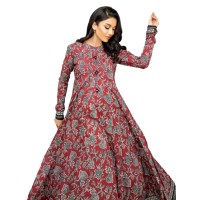 LimeLight Cambric Shirt-Printed Unstitched U2544SH-SSH-MRN