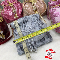 Ladies Fancy Bridal Clutch Potli Bag Style