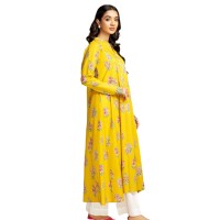 LimeLight Cambric Shirt-Printed Unstitched U2886SH-SSH-YLW