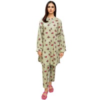 LimeLight Cambric Shirt-Printed Unstitched U2915SH-SSH-LGR