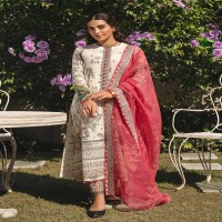 Cross Stitch Premium Embroidered Lawn -SAFARI IMPRESSION-20
