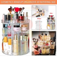 Cosmetics Makeup Organizer 3D 360 Rotating