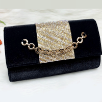 Fancy Black Clutch Stylish & Unique Design Ladies bag