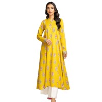 LimeLight Cambric Shirt-Printed Unstitched U2886SH-SSH-YLW