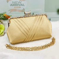 Fancy Women Beige Clutch Stylish Bag & Unique Design Ladies Bag